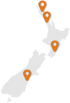 Hiddenbed NZ showroom map